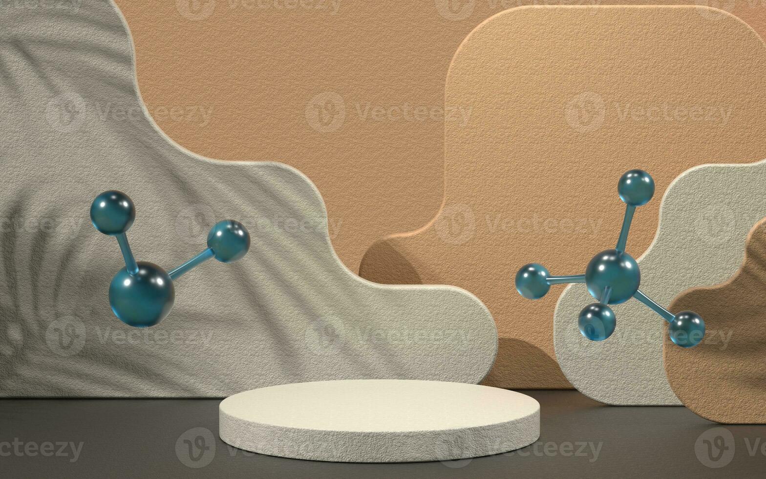 Creative empty stage, product platform, 3d rendering. photo