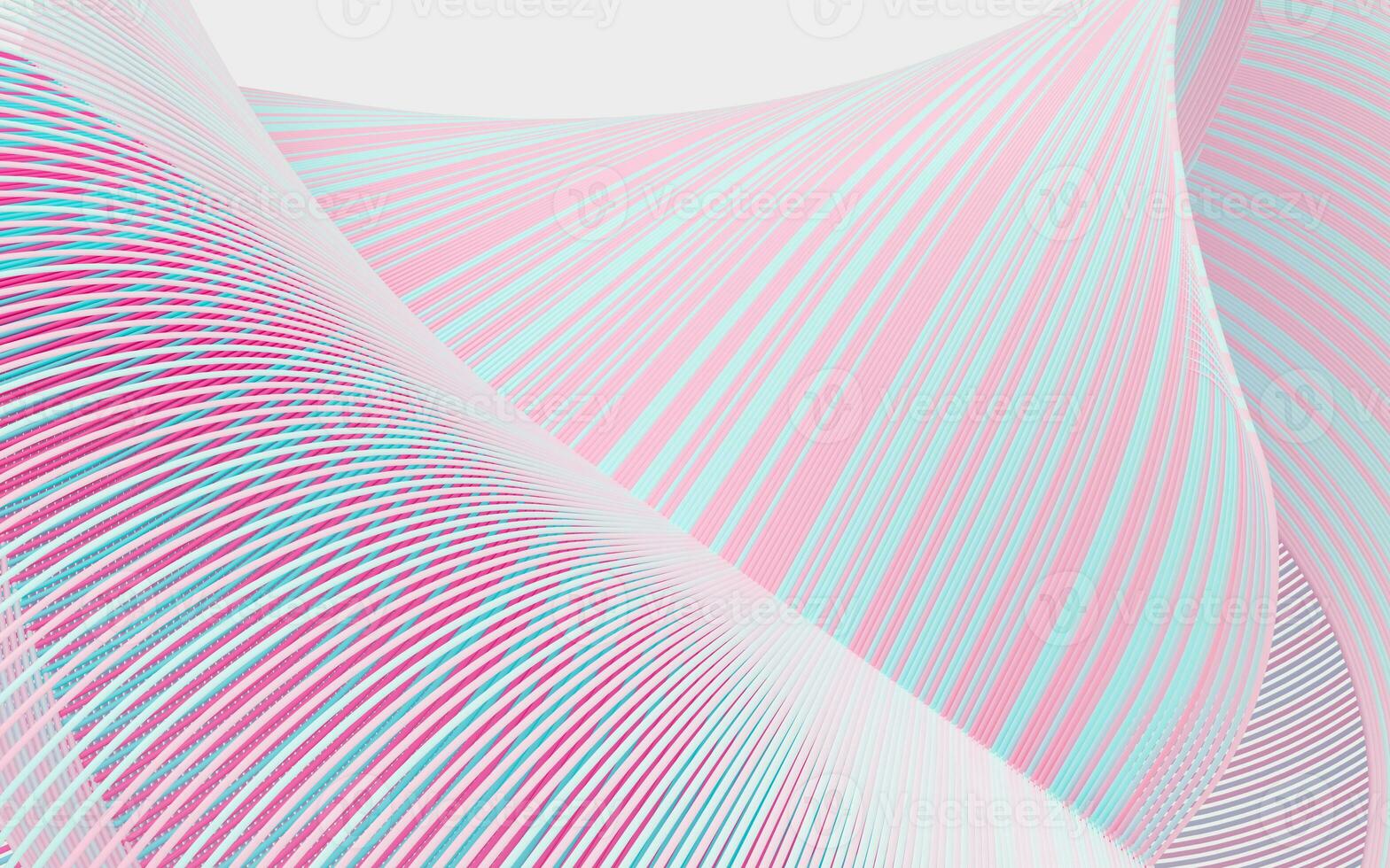 Wavy lines pattern background, curve structure, 3d rendering. photo