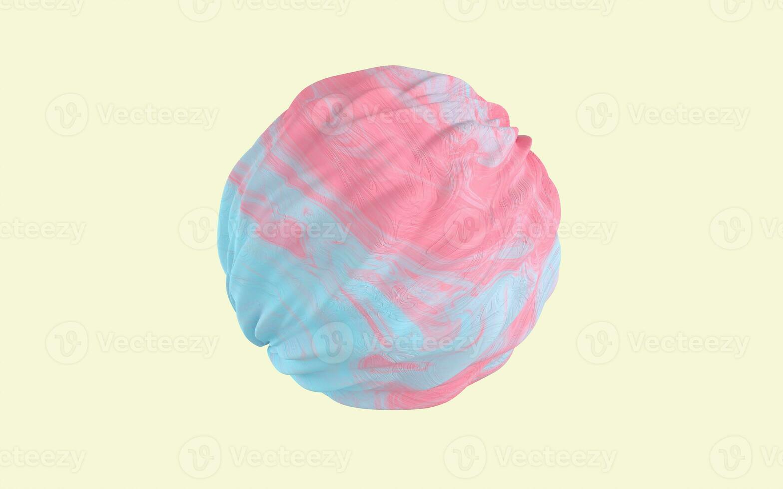 A sphere of flowing creativity with white background, 3d rendering. photo