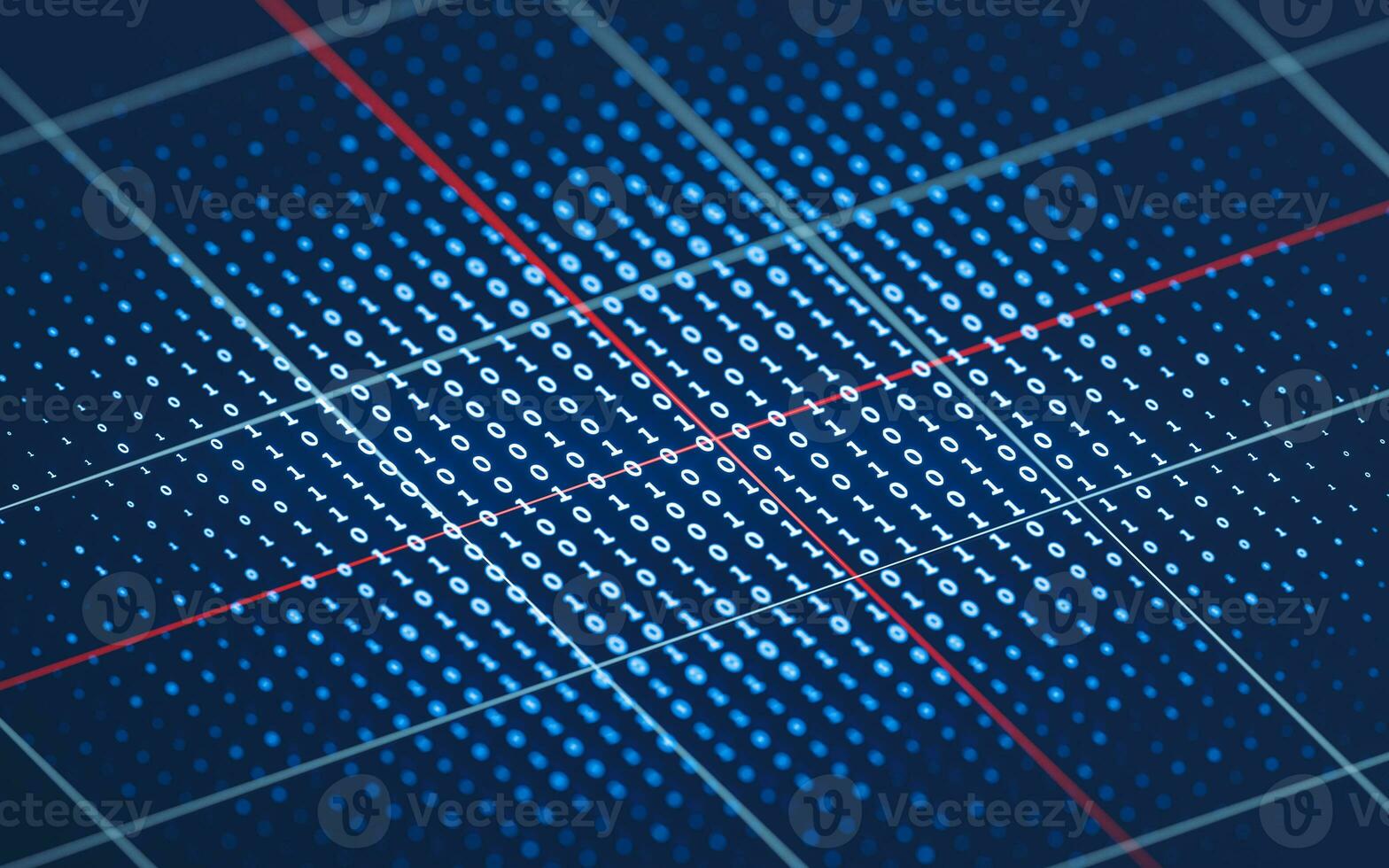 Numbers and binary, period of big data, 3d rendering. photo