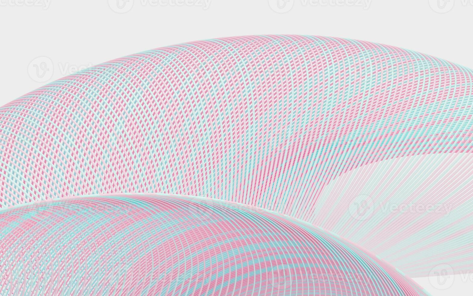 Wavy lines pattern background, curve structure, 3d rendering. photo