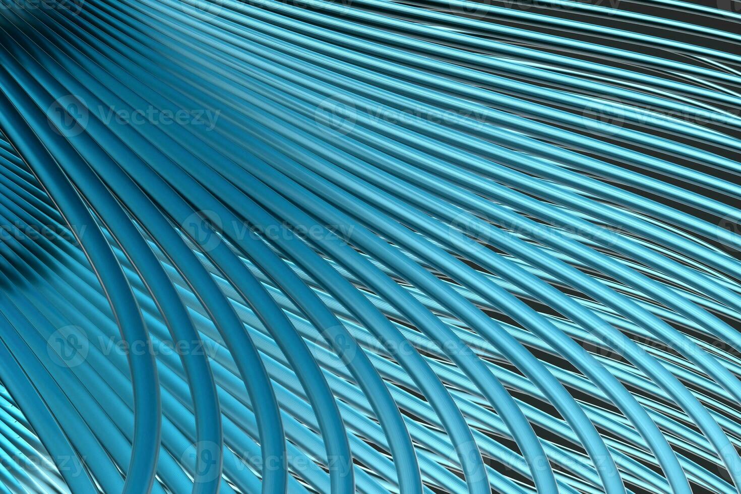 Abstract lines with black background, smooth polished lines, 3d rendering, photo