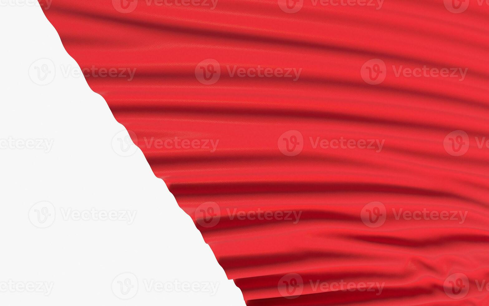 Red cloth, flowing by the wind, 3d rendering. photo