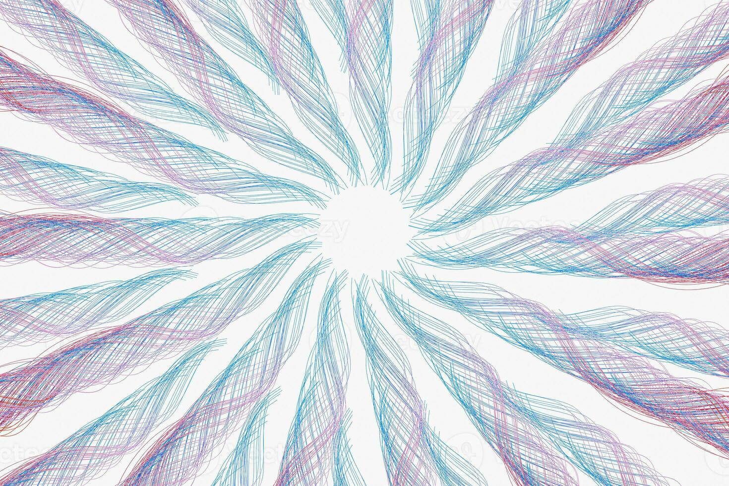 Curvy and twisted lines, abstract background, 3d rendering. photo