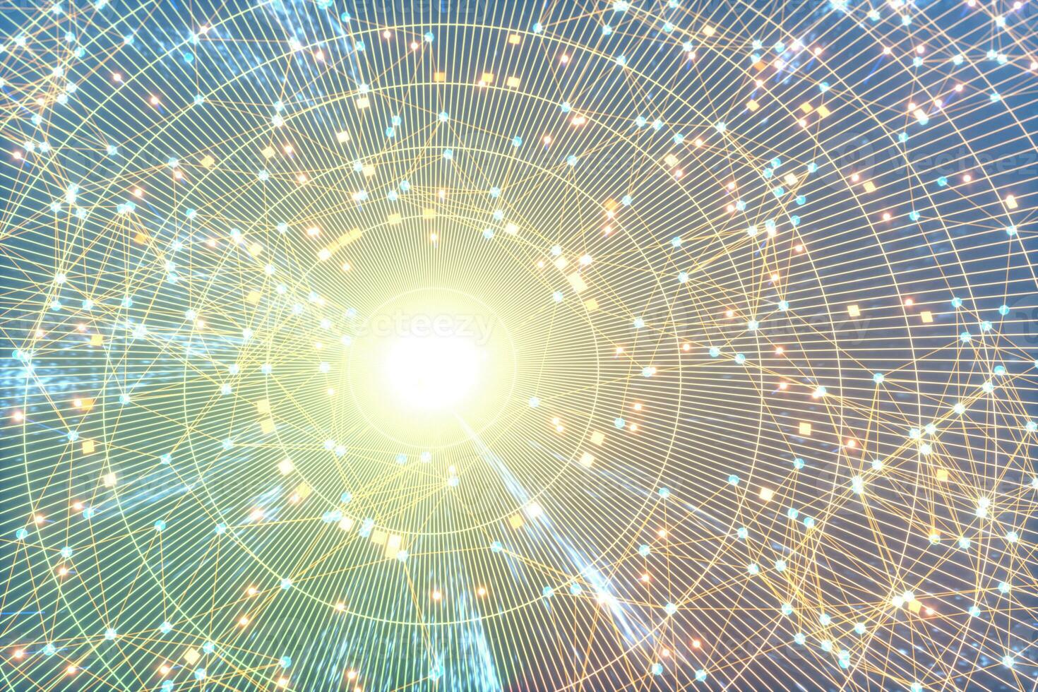 Earth and data,planets and galaxies,3d rendering. photo