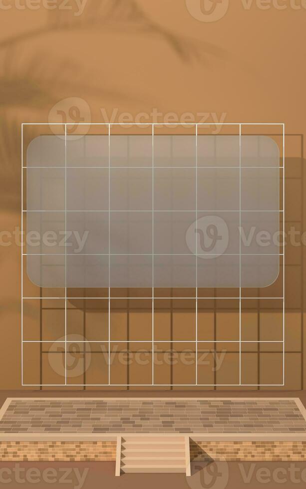 Creative empty stage, product platform, 3d rendering. photo