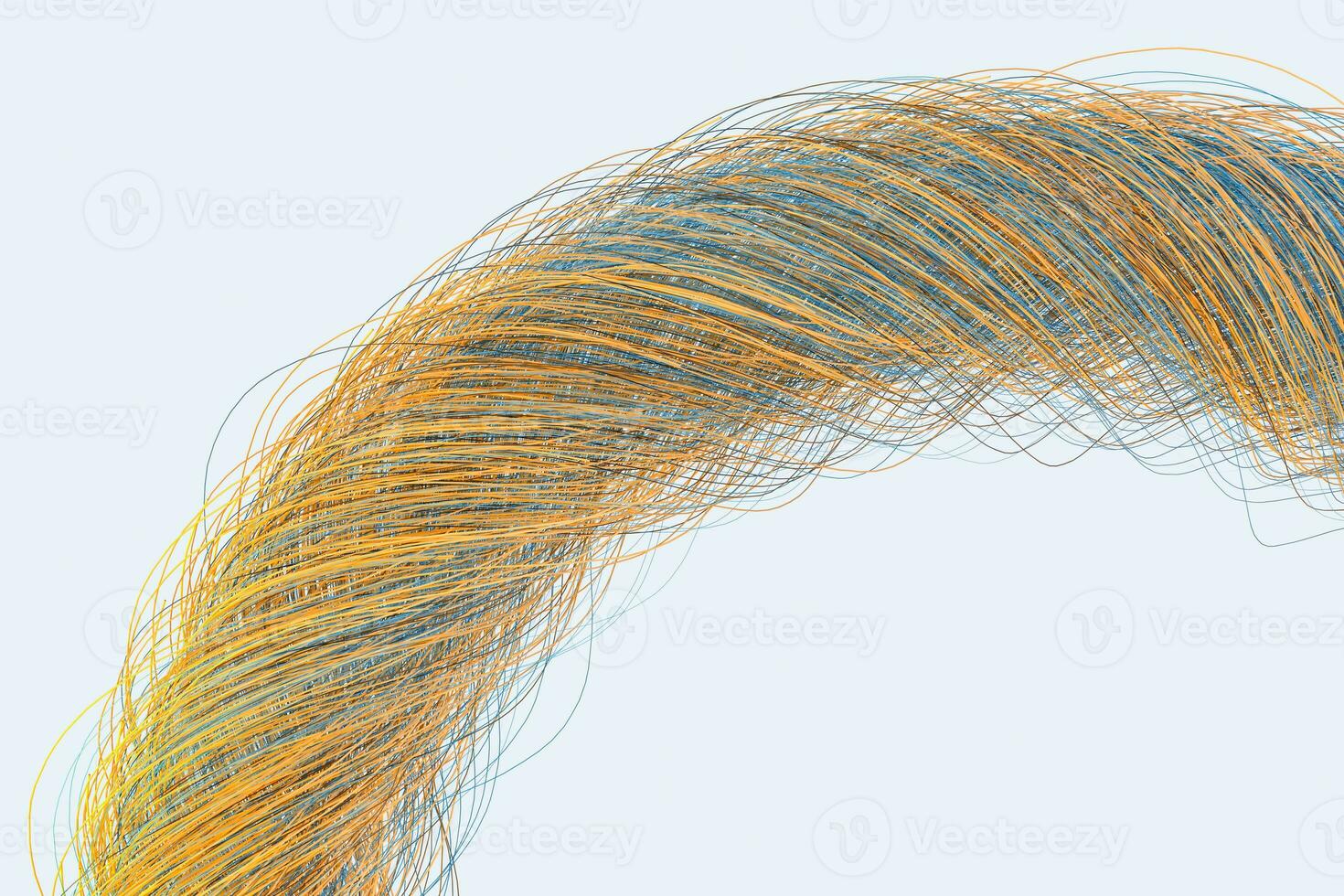 Curvy and twisted lines, abstract background, 3d rendering. photo