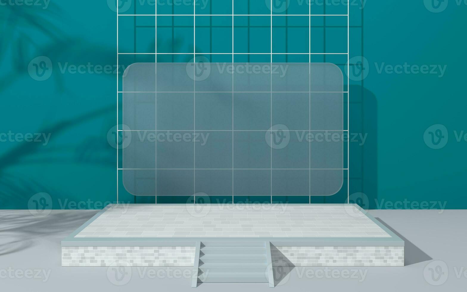 Creative empty stage, product platform, 3d rendering. photo