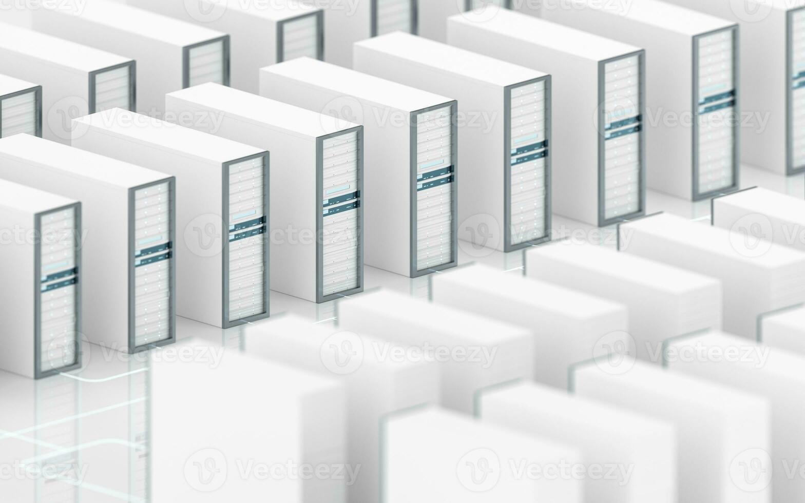 Cloud computing and information devices, 3d rendering. photo