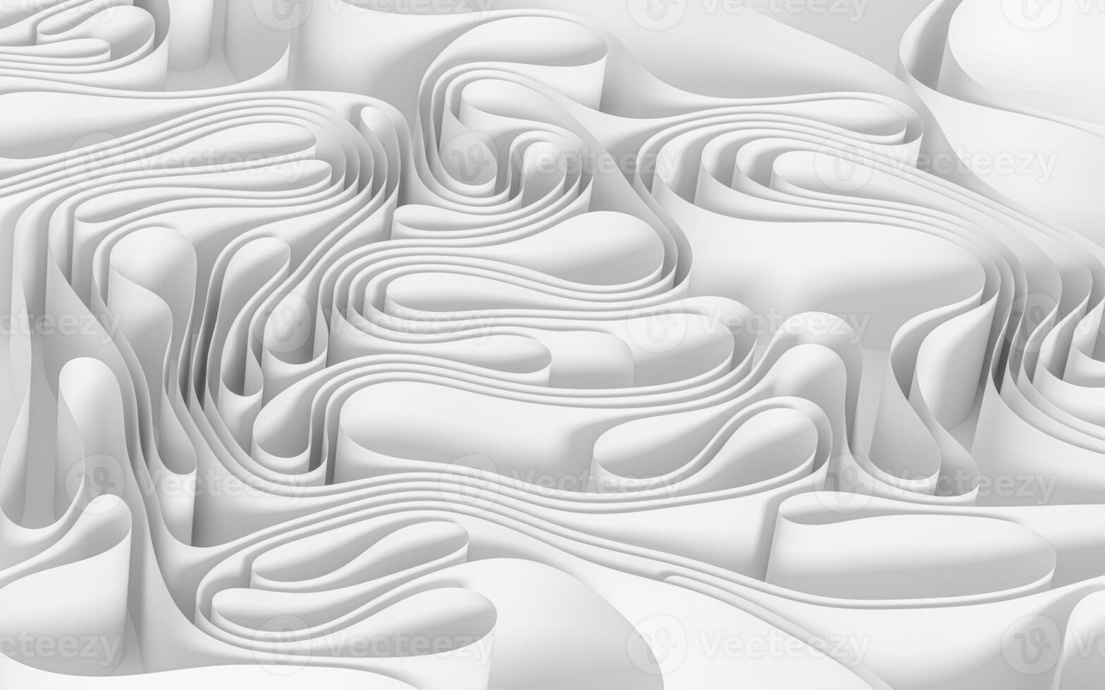 White curved paper, 3d rendering. photo