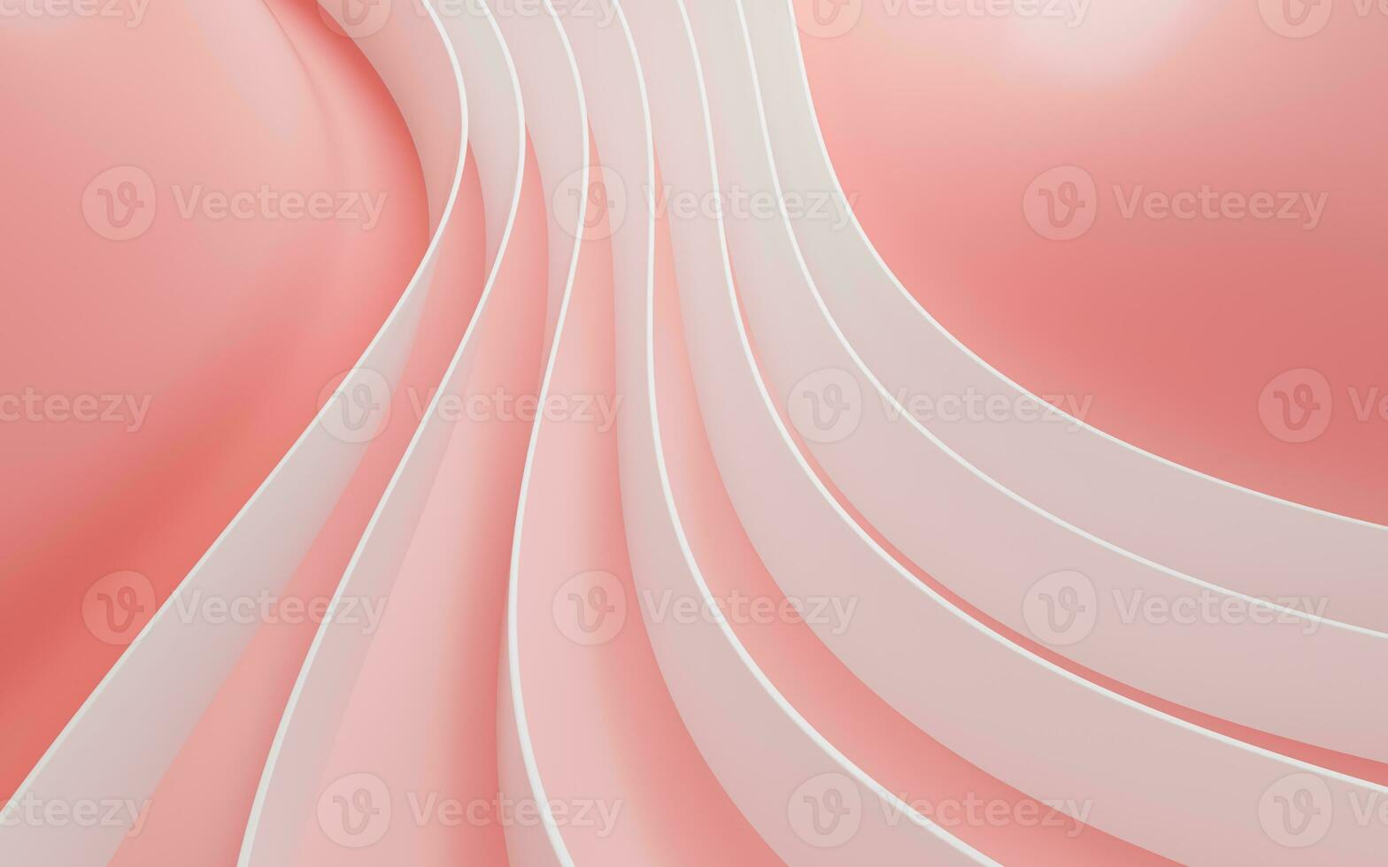 Curve geometry stripe, minimal background, 3d rendering. photo