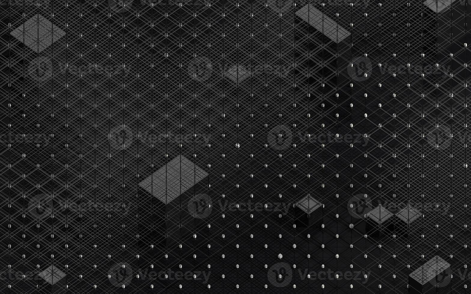 Cubes and abstract geometries, 3d rendering. photo