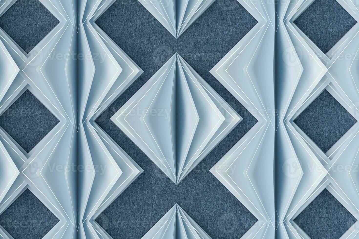 Geometrical background with cubic paper squares, 3d rendering. photo