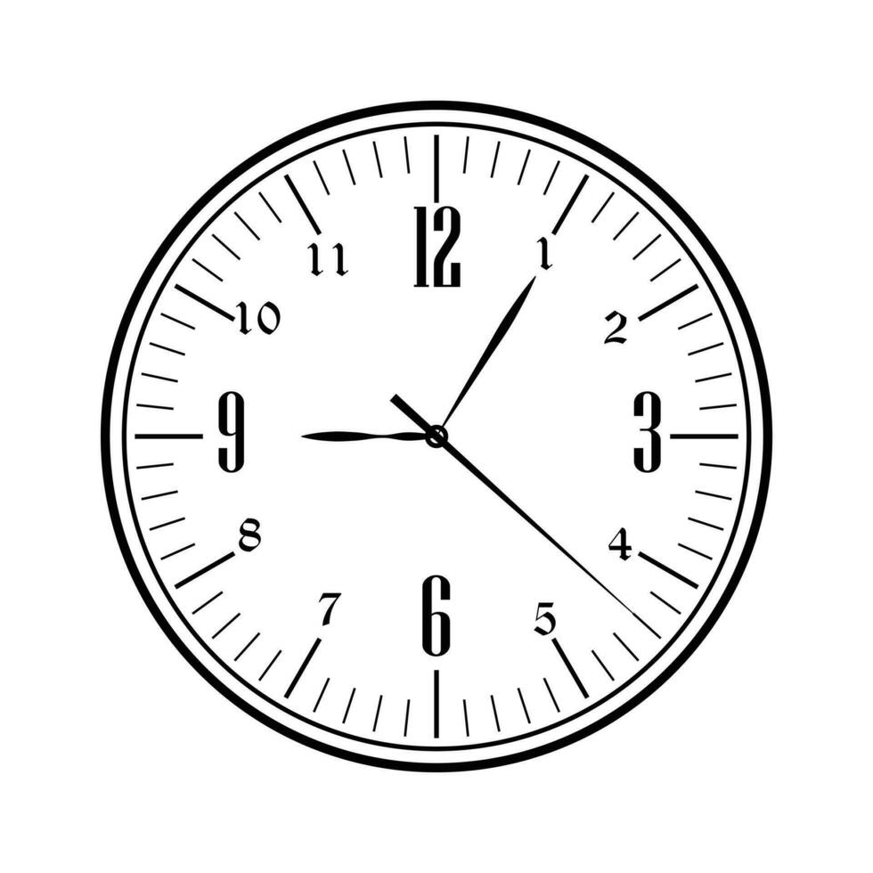 hora y reloj línea Arte. mirar, Temporizador, fecha, Actual hora y vector lineal Arte.