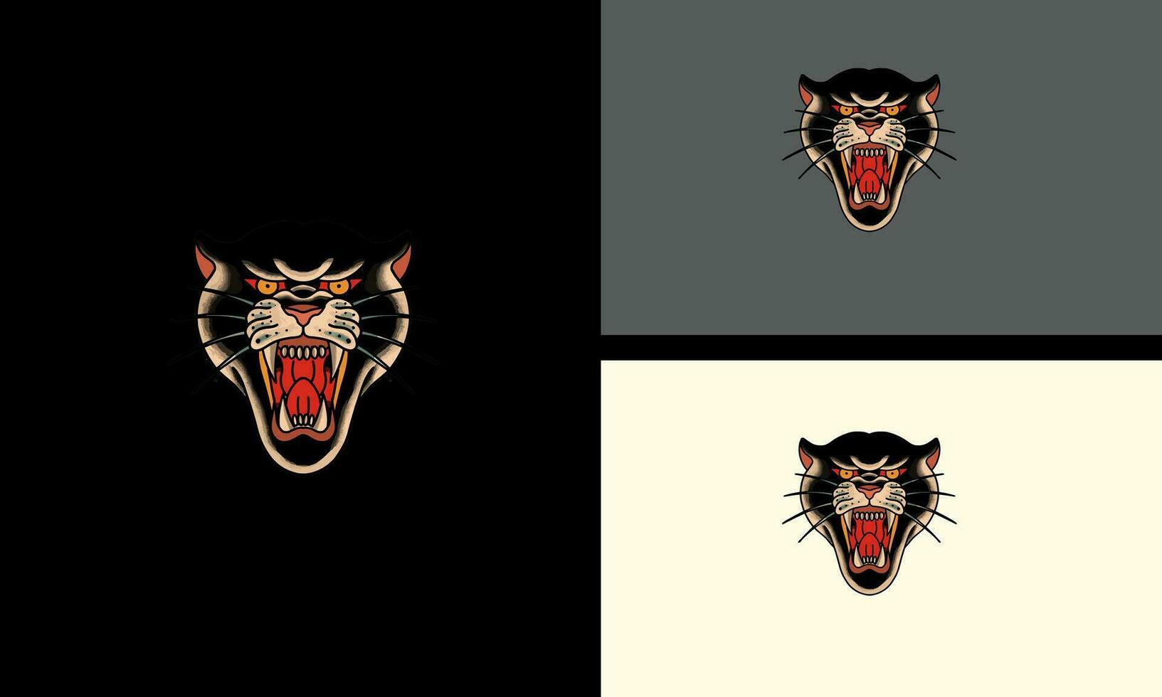 cabeza pantera vector ilustración diseño