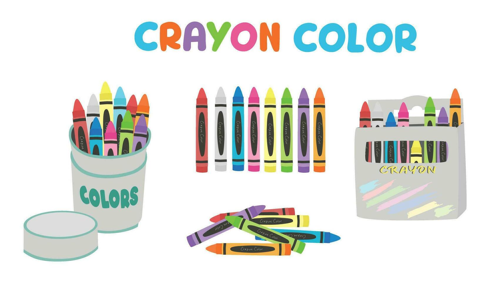 Wax Crayons Line And Solid Icon Back To School Concept Color Pencils Sign  On White Background Colorful Crayons Icon In Outline Style For Mobile  Concept And Web Design Vector Graphics Stock Illustration 