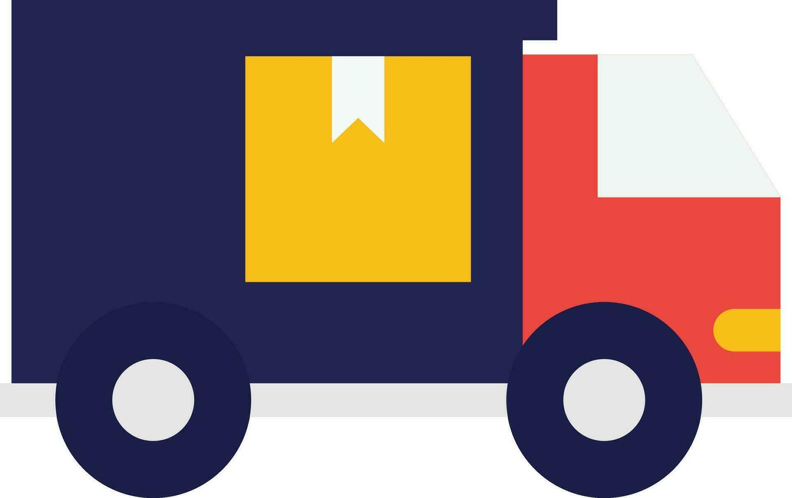 delivery truck Vector Flat Icon Illustration