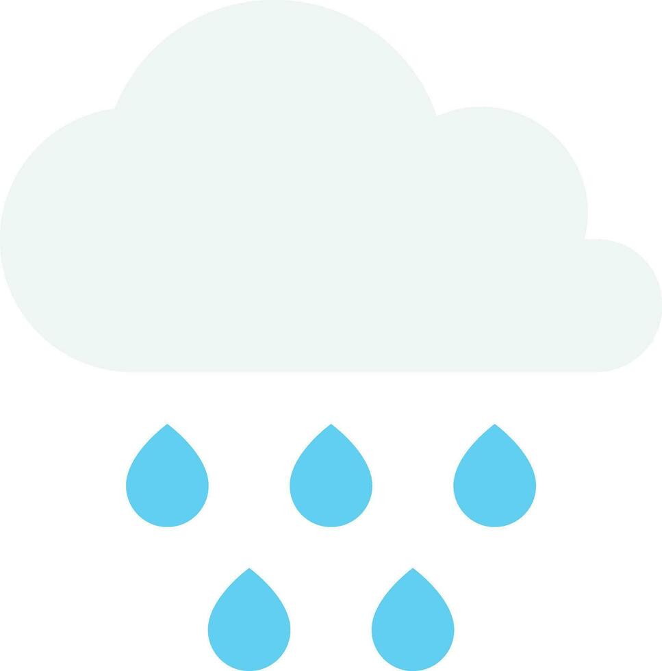 rain Icon Vector Flat Illustration