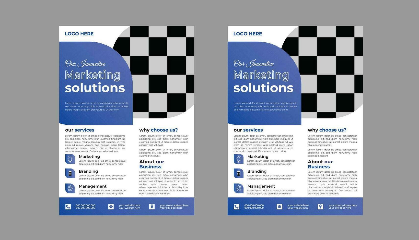 business flyer design template vector