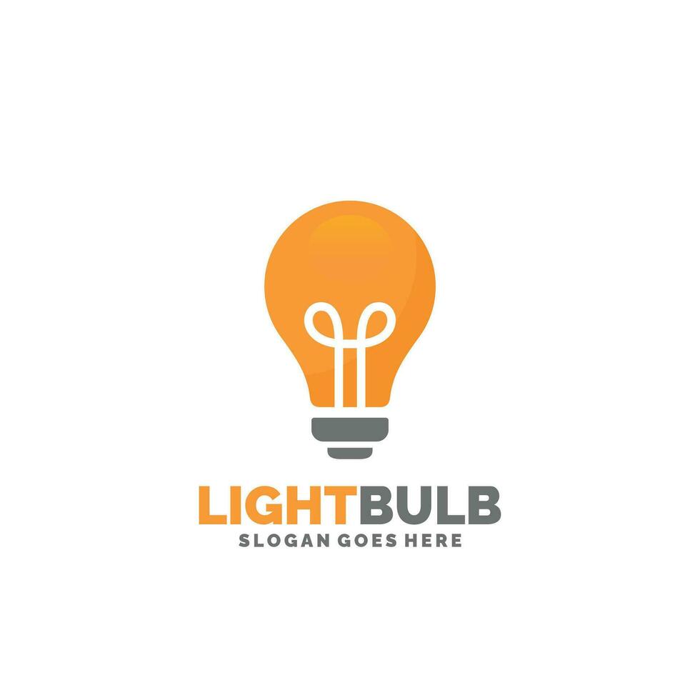 Light bulb idea logo design vector illustration