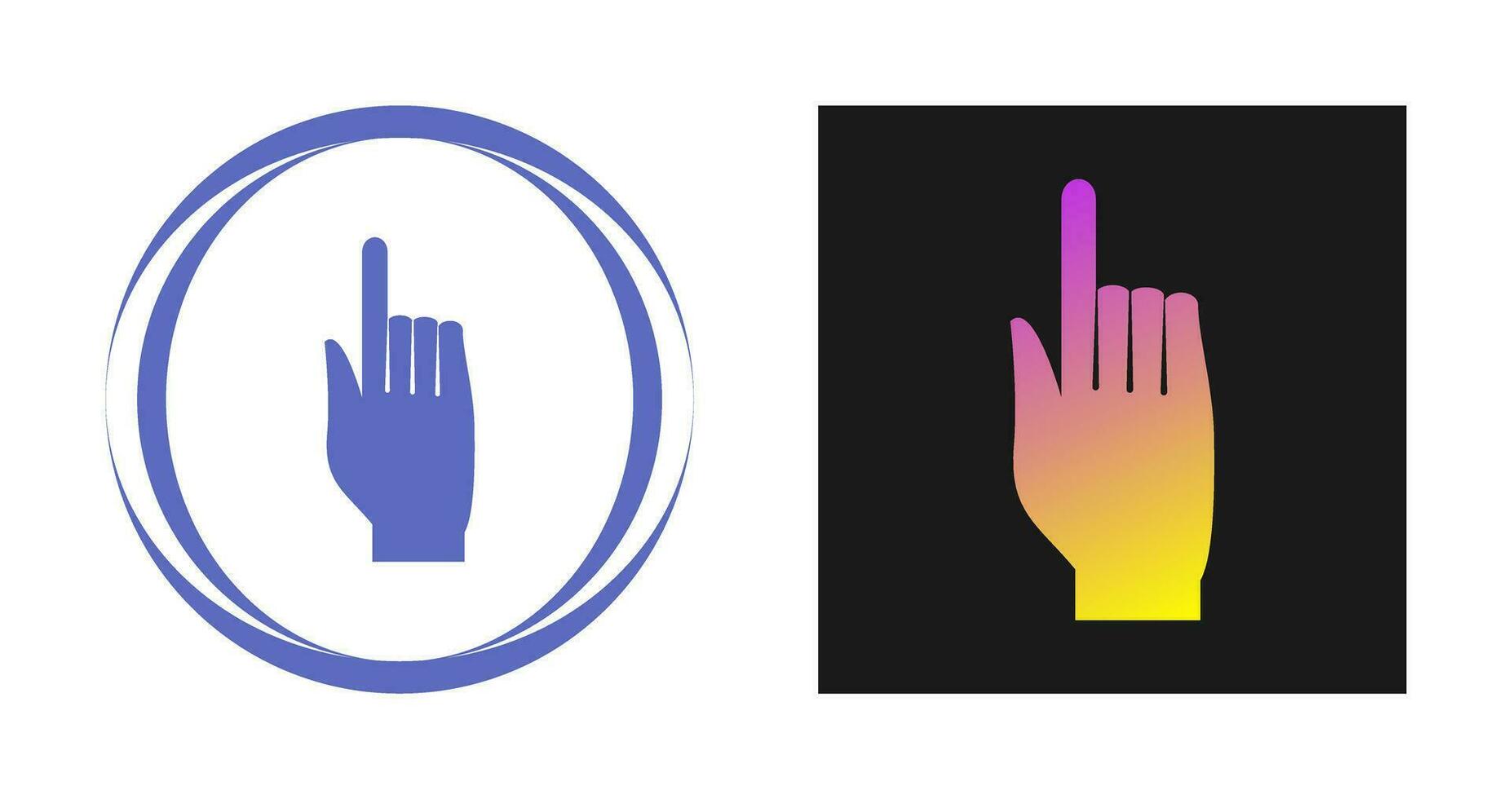 Raised Finger Vector Icon