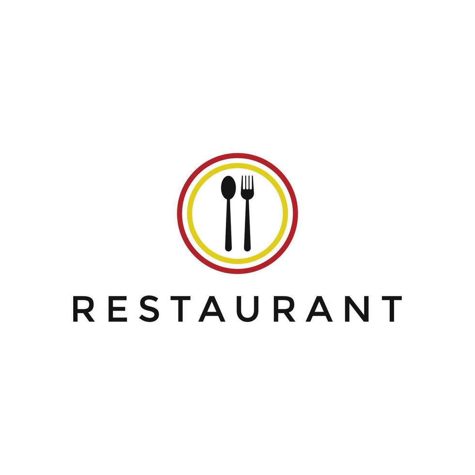 spoon and fork symbol graphic vector illustration great logo for restaurant