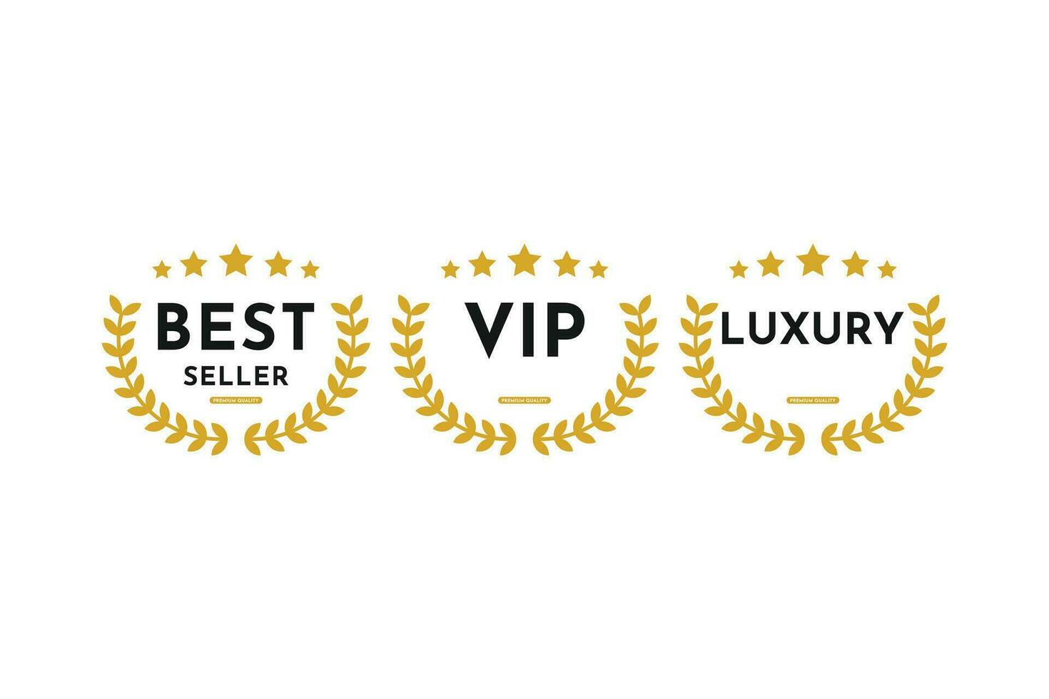 Best seller badge logo design template, vip logo design and luxury