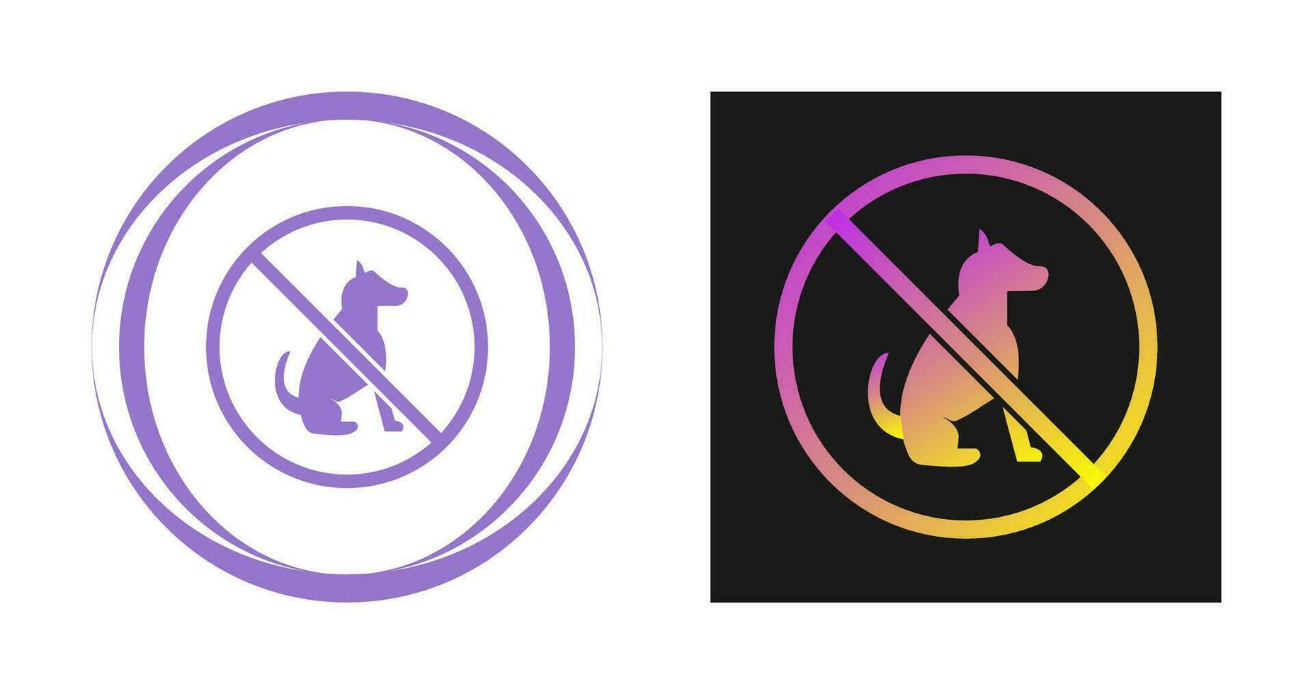 No Pet SIgn Vector Icon