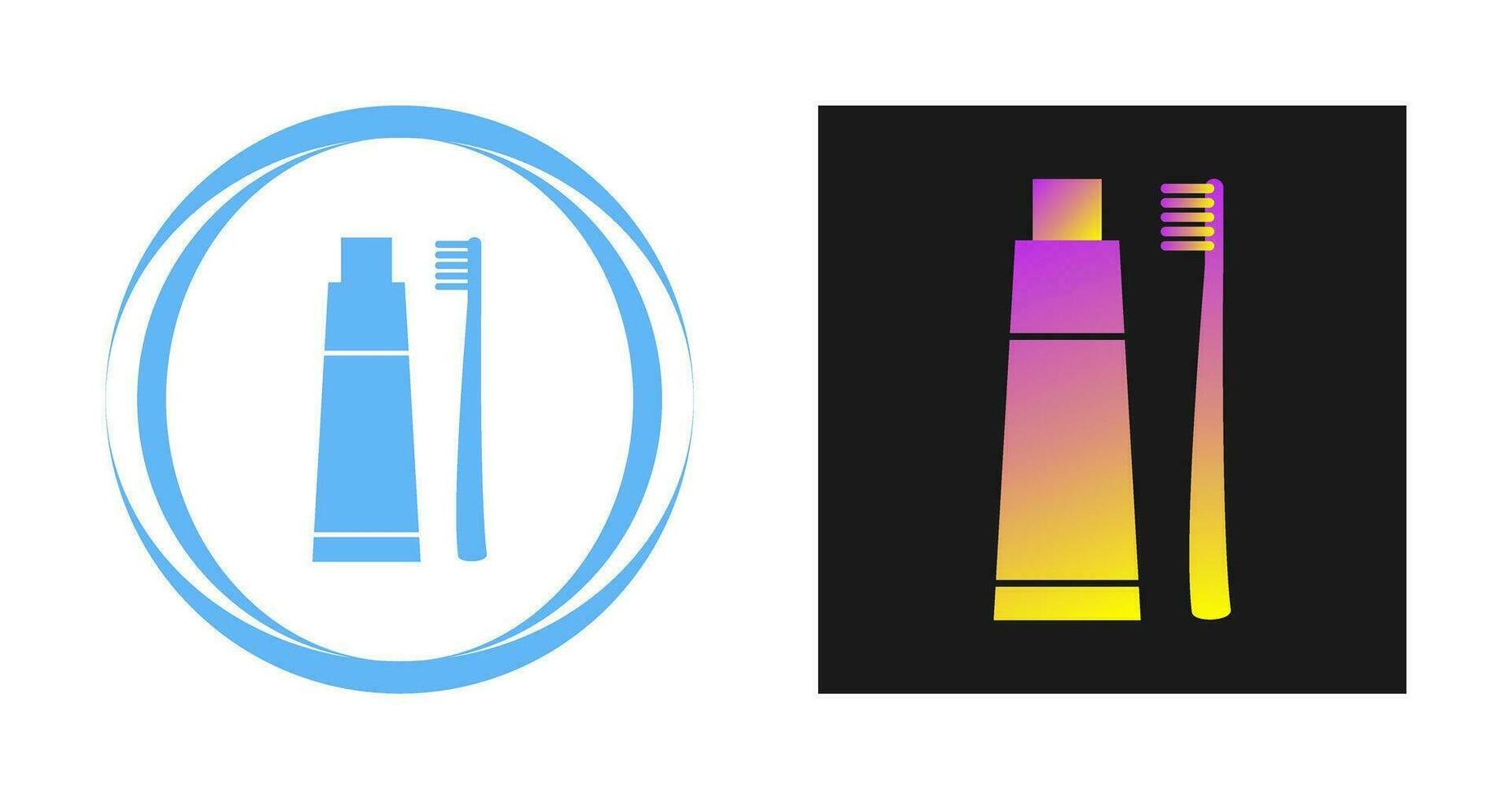 Toothbrush and Toothpaste Vector Icon