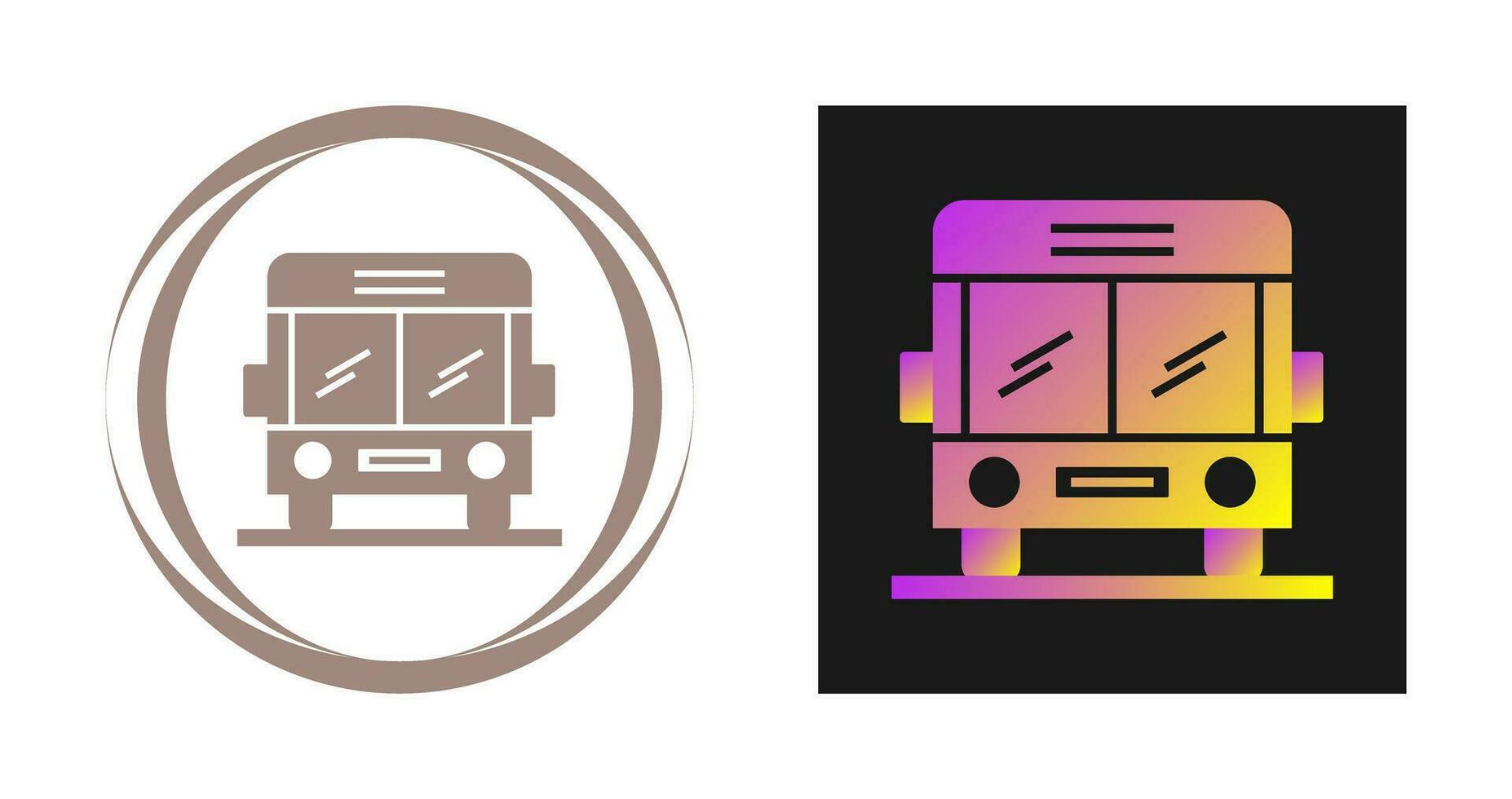 icono de vector de autobús escolar