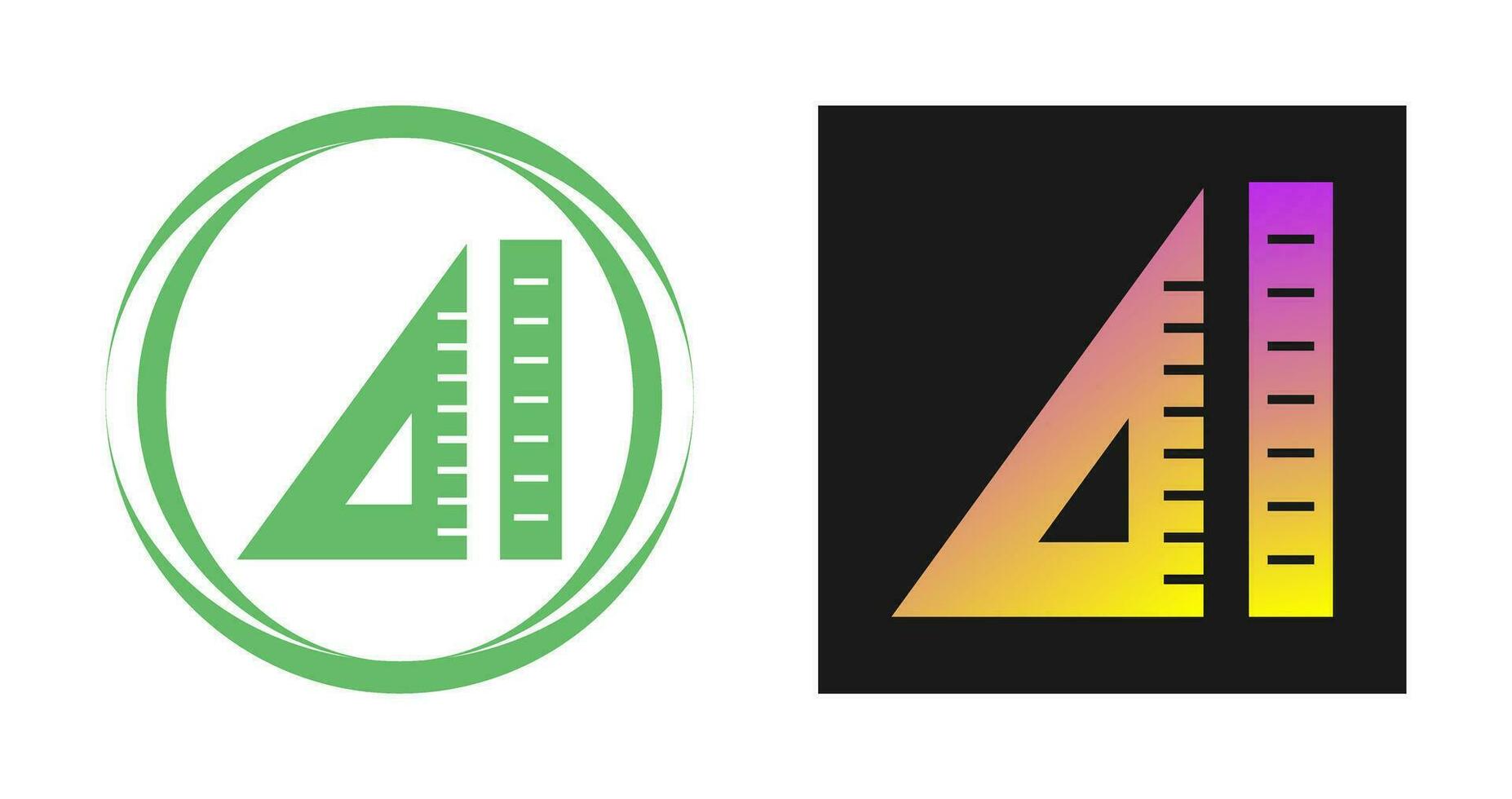 Ruler and Set Squate Vector Icon