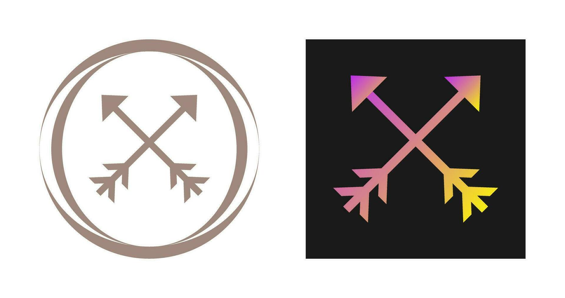Two Arrows Vector Icon