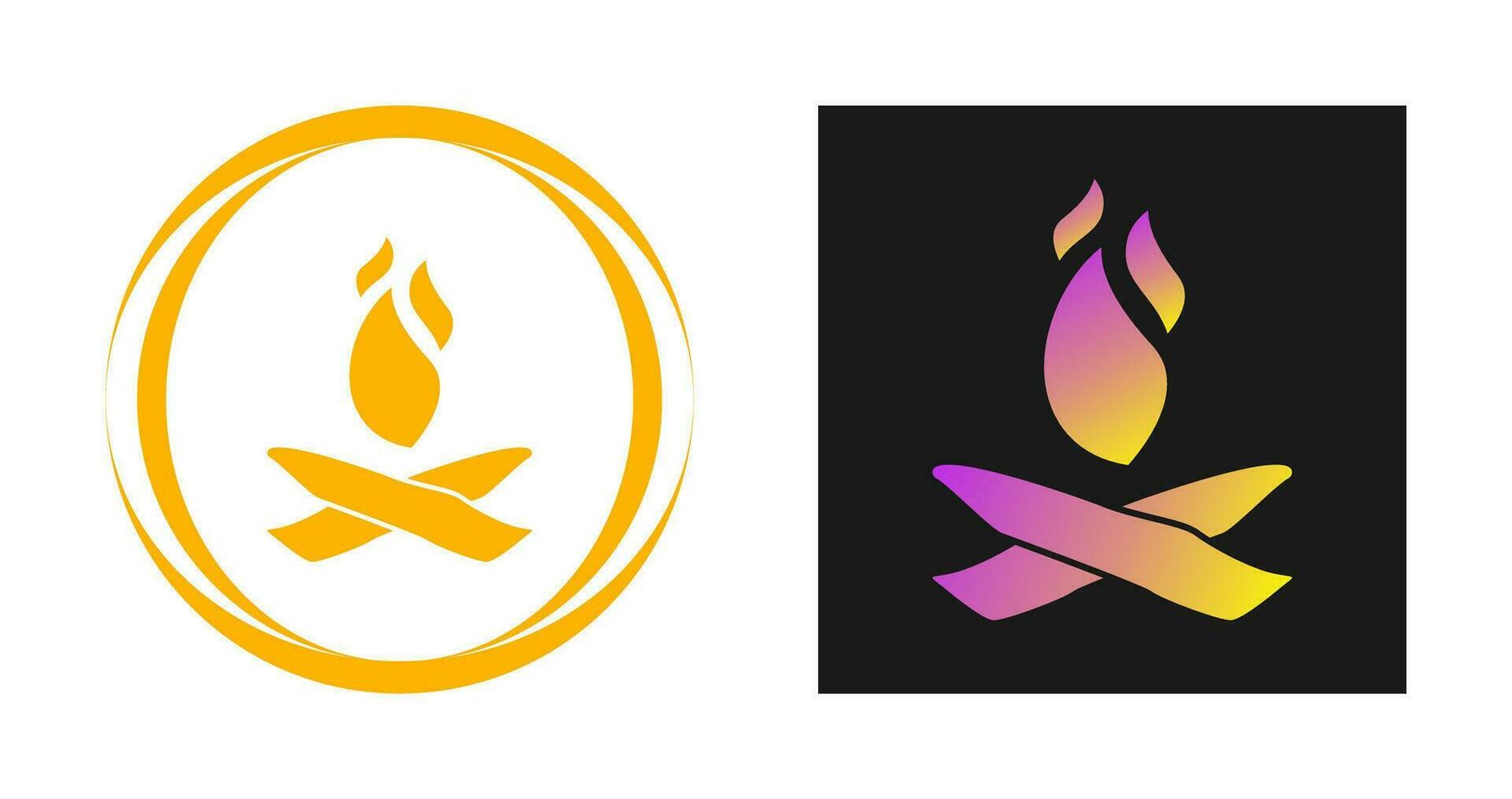 Camp Fire Vector Icon