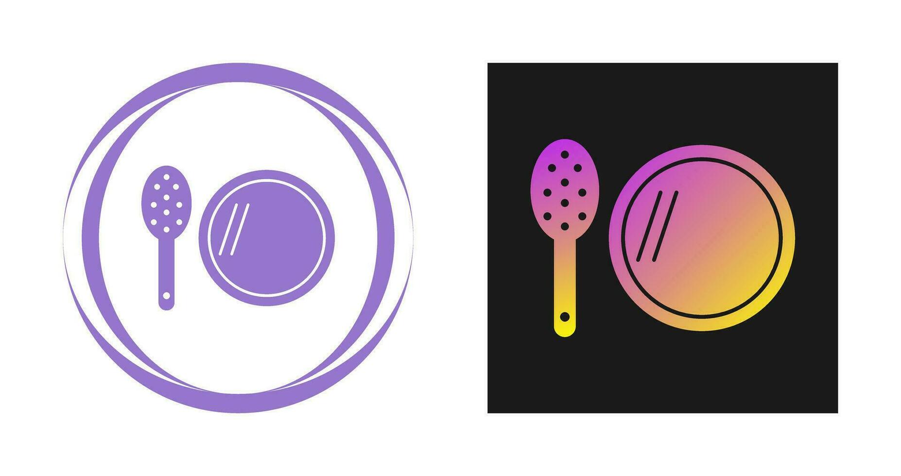 Brush and Mirror Vector Icon