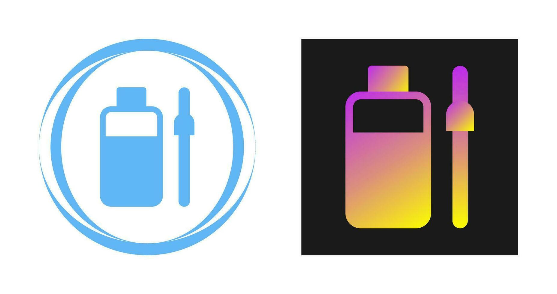 Bottle and Dropper Vector Icon