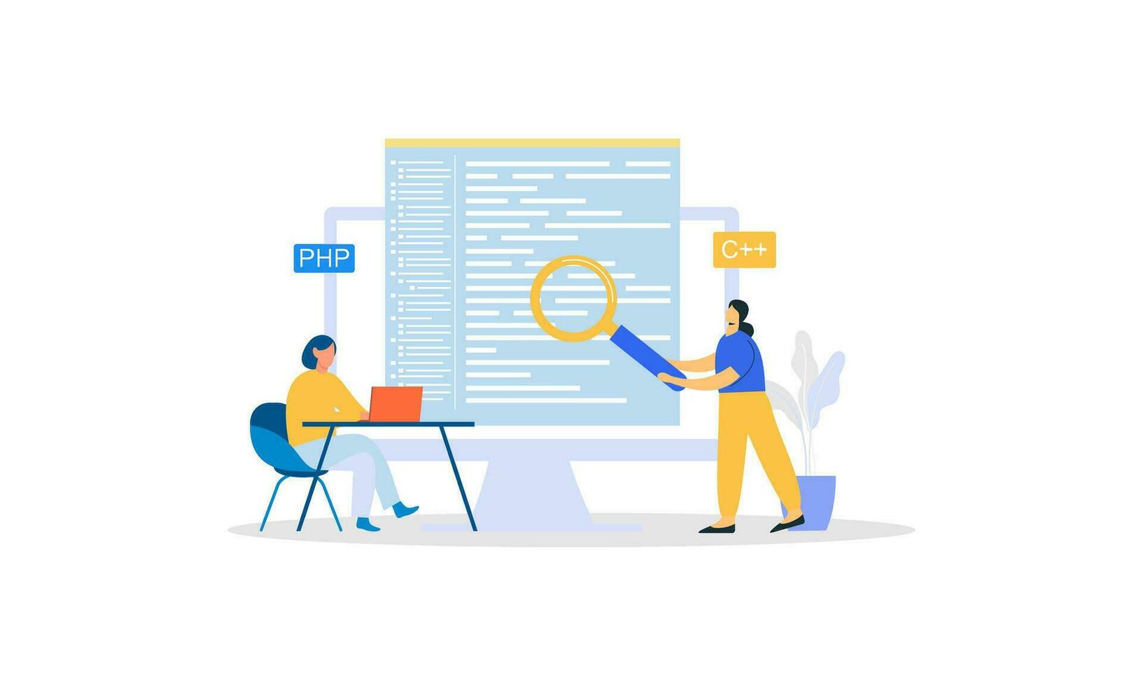 desarrollo concepto software desarrollo proceso sitio web interfaz diseño mejora programación profesional vector