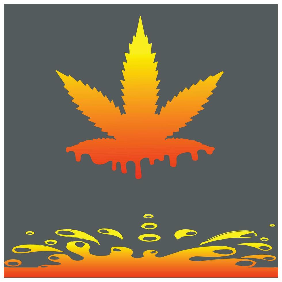 marijuana o canabis vector hoja