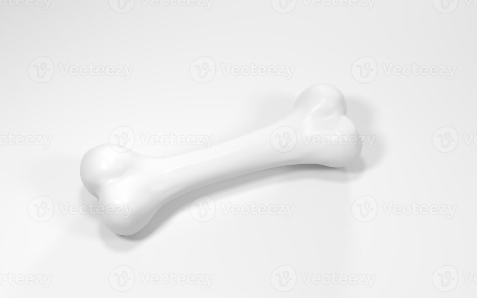 Bone isolated on white background, 3d rendering. photo