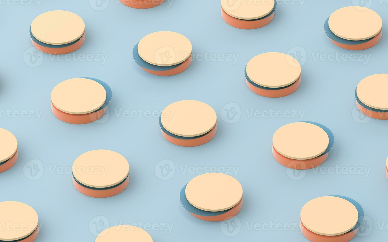 Repetitive cylinders, creative geometric shape, 3d rendering. photo