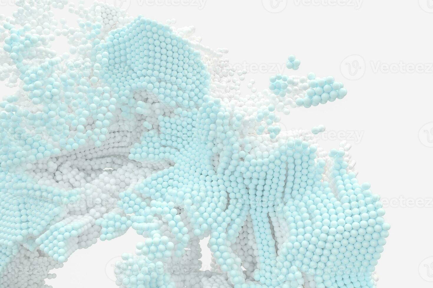 Glossy balls gather together, abstract background, 3d rendering. photo