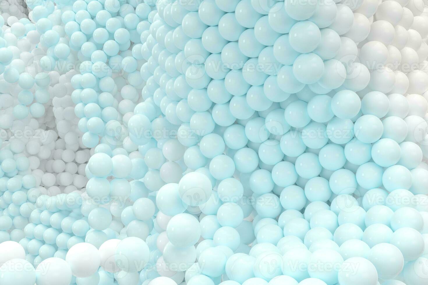 Glossy balls gather together, abstract background, 3d rendering. photo