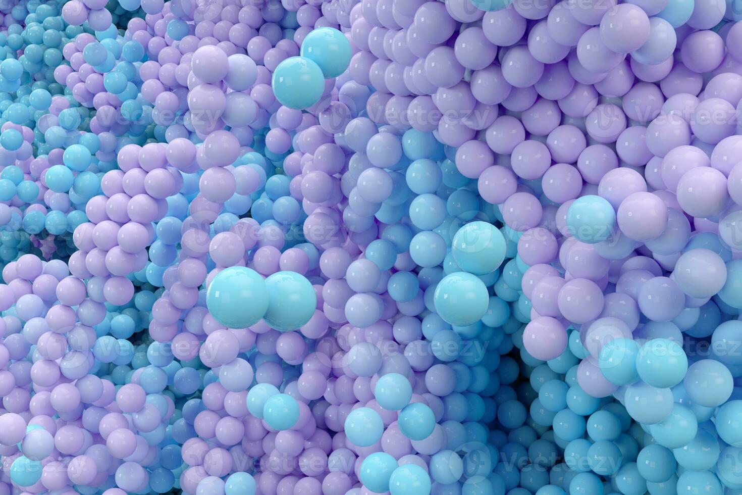 Glossy balls gather together, abstract background, 3d rendering. photo