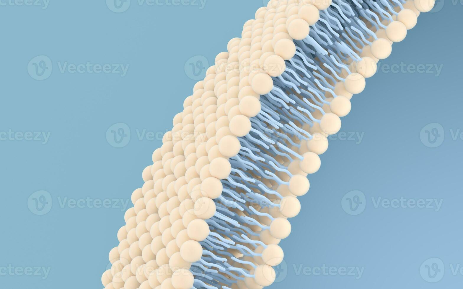 Cell membrane with blue background, 3d rendering. photo