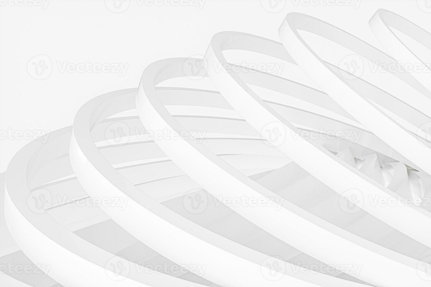 White rings and white background, 3d rendering. photo