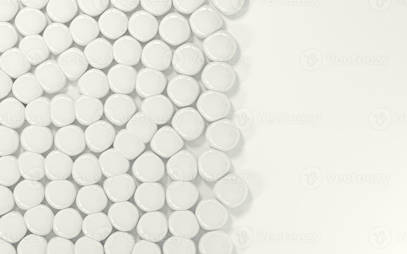 A large number of soft balls, geometry background, 3d rendering. photo