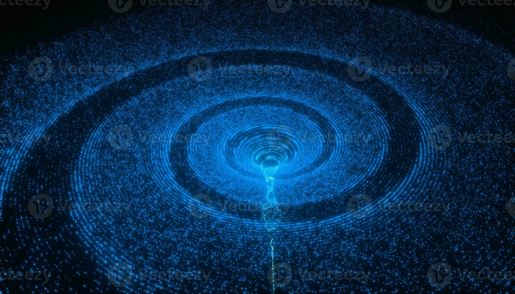 Blue glowing particles, abstract background, 3d rendering. photo