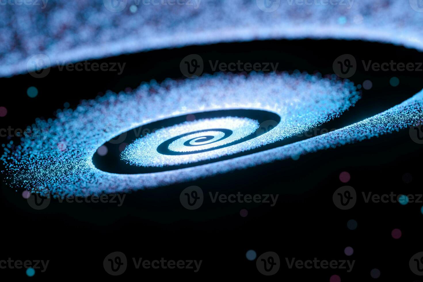 Blue glowing particles, abstract background, 3d rendering. photo