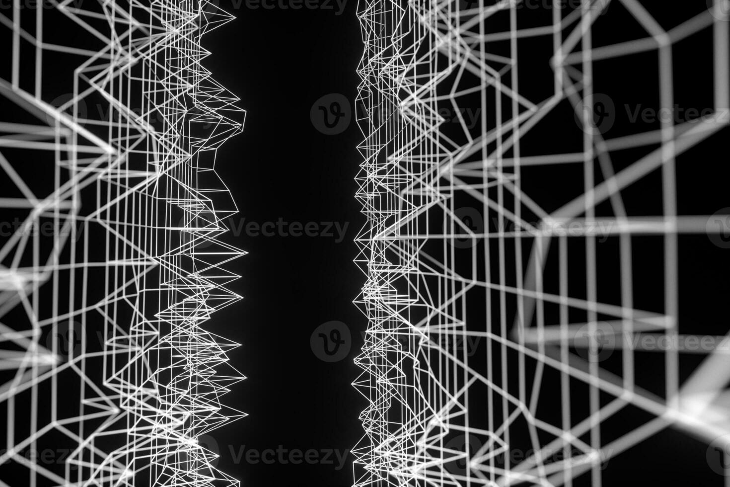 Abstract uneven background, fragments and lines, 3d rendering. photo