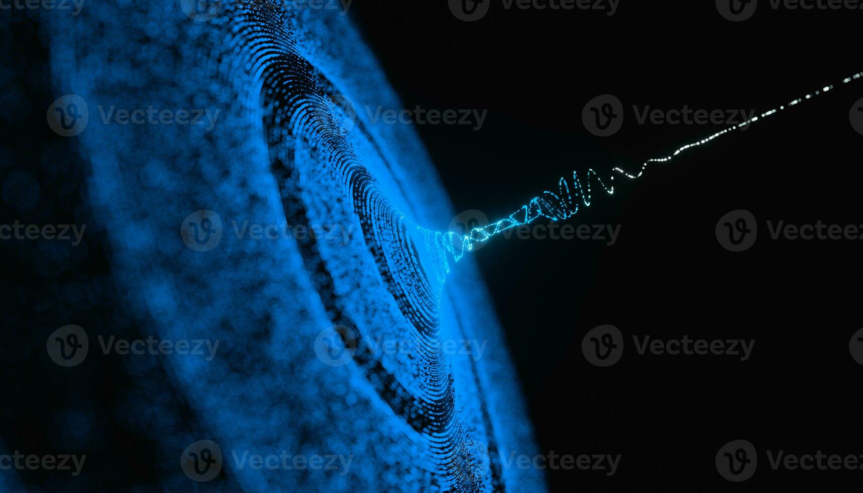 Blue glowing particles, abstract background, 3d rendering. photo