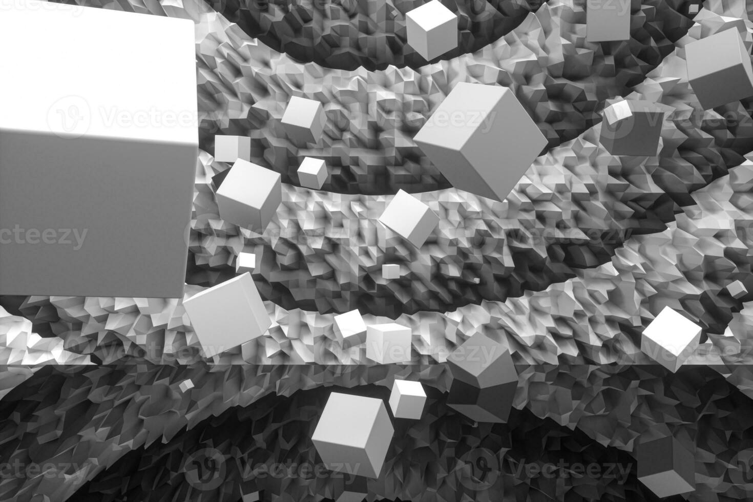 Abstract uneven background, fragments and lines, 3d rendering. photo